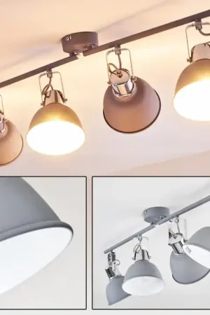 Dompierre Plafondlamp Grijs, Wit, 4-lichts Laatste Kans