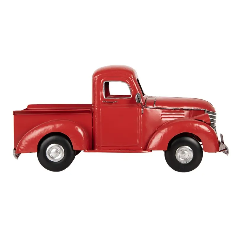 Clayre & Eef Decoratie Miniatuur Auto 45x22x21 cm Rood Metaal Snelle Levering
