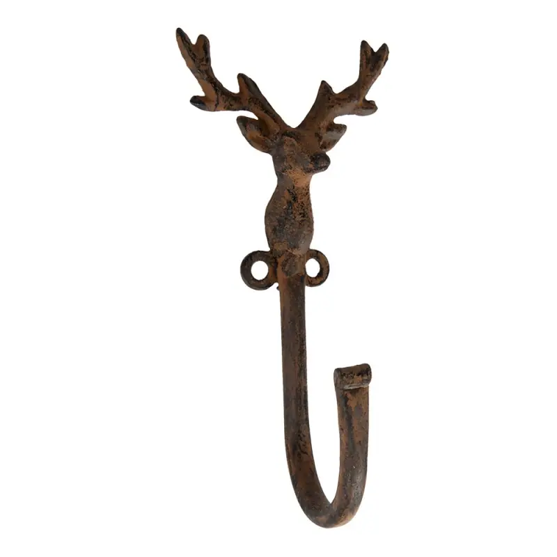 Koopje Clayre & Eef Wandhaak Hert 8x6x16 cm Bruin Metaal