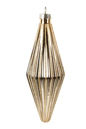 Beste Prijs Clayre & Eef Kerstbal Ø 5x15 cm Goudkleurig Glas