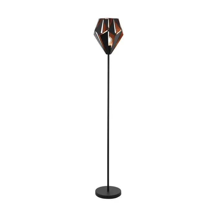 Dagaanbieding Eglo CARLTON Staande lamp Koperkleurig, Zwart, 1-licht