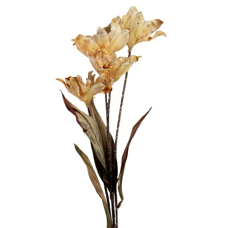 Clayre & Eef Kunstbloem 8x5x60 cm Beige Kunststof Actieprijs
