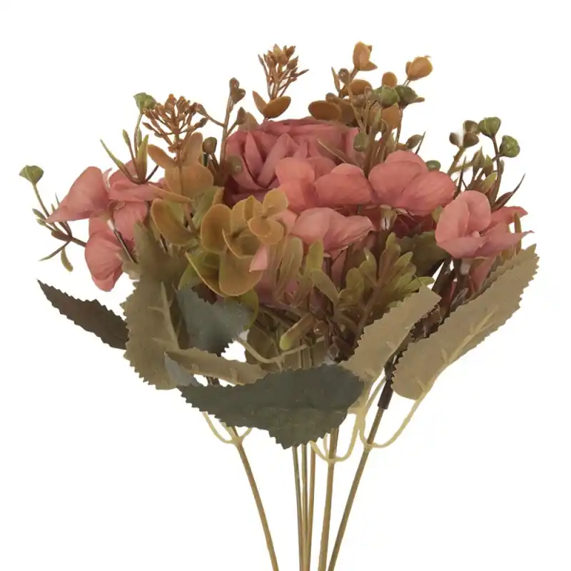 Exclusieve Aanbieding Clayre & Eef Kunstbloem 29 cm Roze Kunststof