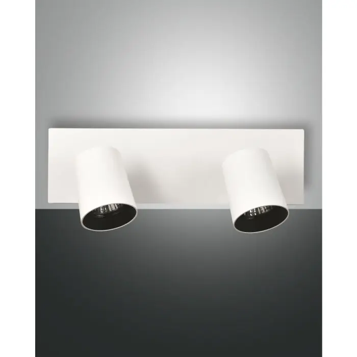 Rechtstreeks Van De Fabrikant Fabas Luce Modo Plafondlamp Wit, 2-lichts