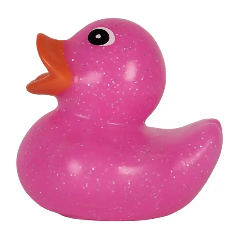 Superprijs Clayre & Eef Badeend 6x6x6 cm Roze Kunststof