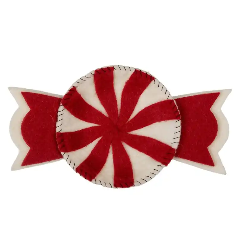 Korting Clayre & Eef Decoratie schaal 15x16x4 cm Grijs Vilt