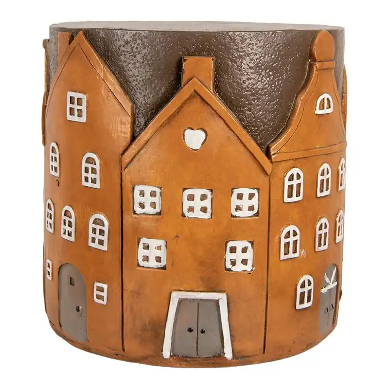 Shop Nu Clayre & Eef Plantentafel Huis Ø 39x39 cm Oranje Kunststof