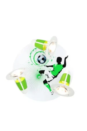 Elobra SOCCER Plafondlamp Groen, Wit, 3-lichts Hete Deal