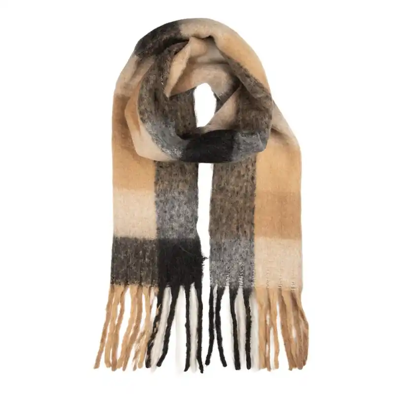 Hete Deal Clayre & Eef Wintersjaal Dames 38x200 cm Zwart Textiel