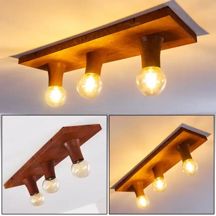 Dagaanbieding Kimstad Plafondlamp Roest, 3-lichts