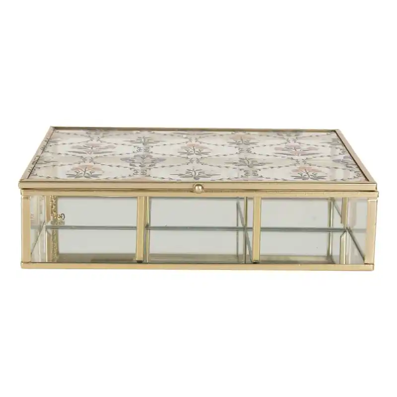 Clayre & Eef Sieradendoos 20x16x5 cm Transparant Glas Weekendaanbieding