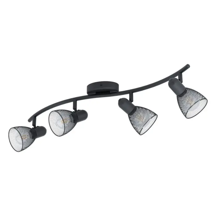 EGLO CAROVIGNO Plafond spot Zwart, 4-lichts Hete Deal