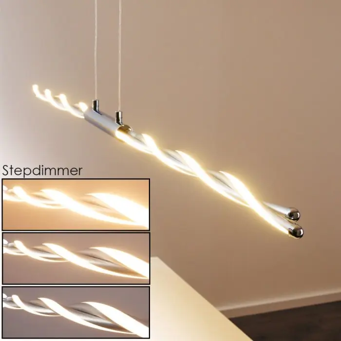 Carmacks Hanglamp LED Chroom, 4-lichts Gratis Retour