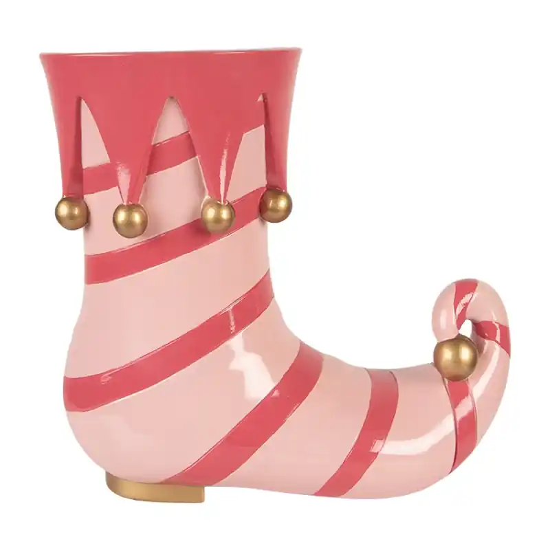 Clayre & Eef Bloempot Laars 35x17x32 cm Roze Kunststof Gereduceerde Prijs
