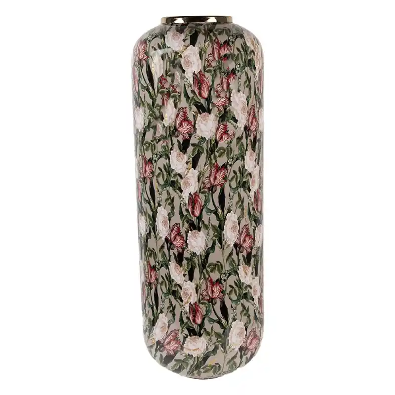 Shop Nu Clayre & Eef Vaas Ø 25x70 cm Grijs Metaal