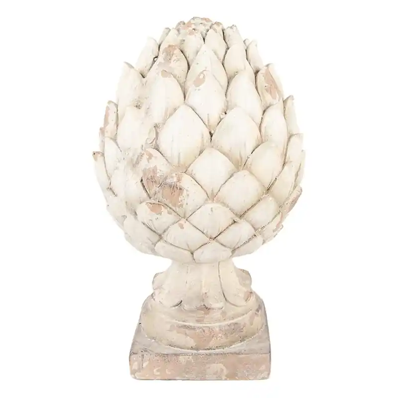 Rechtstreeks Van De Fabrikant Clayre & Eef Decoratie Ornament Dennenappel Ø 23x41 cm Beige Keramiek