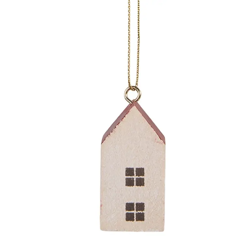 Beperkt Aanbod Clayre & Eef Hangers Huis 3x3x6 cm Wit Hout