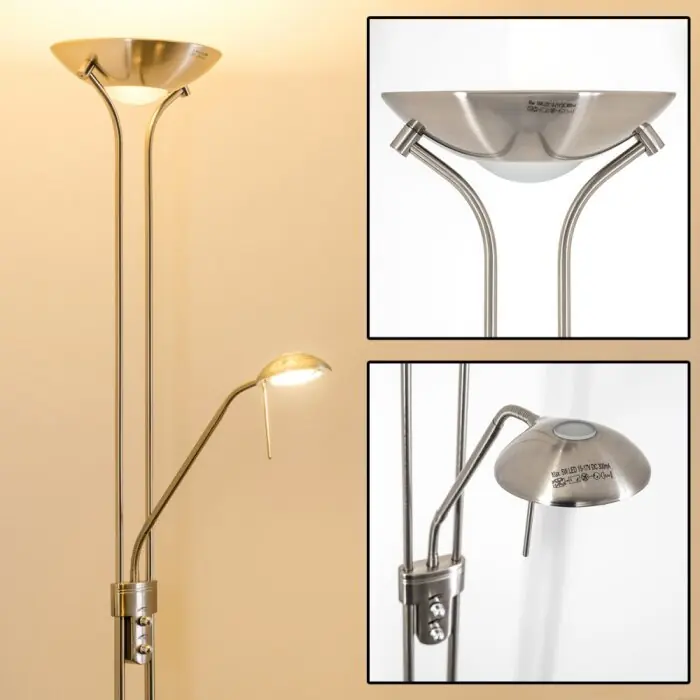 Rom Uplighter LED Nikkel mat, 2-lichts Seizoensaanbieding