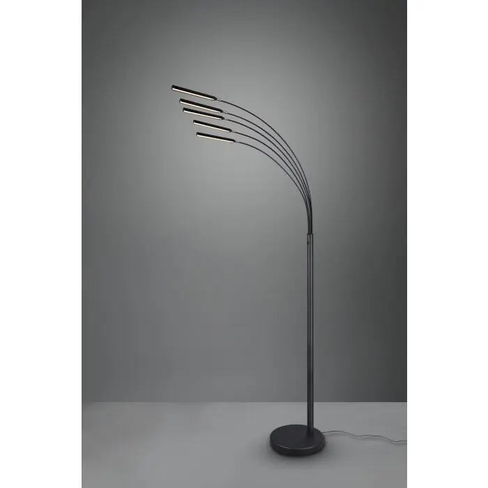 Reality Reed Staande lamp LED Zwart, 5-lichts Rechtstreeks Van De Fabrikant