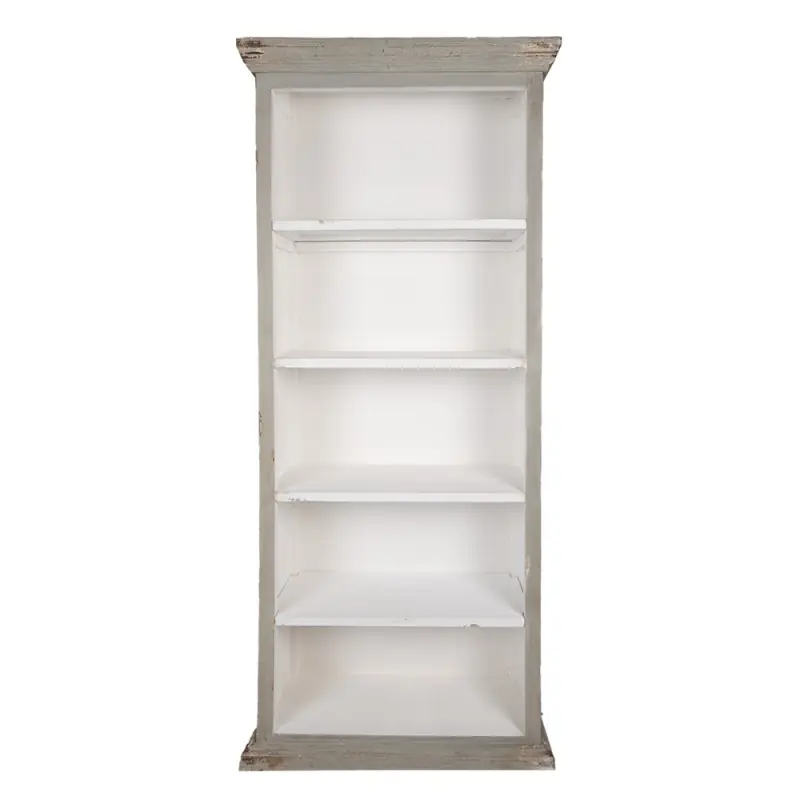 Clayre & Eef Boekenkast 80x36x195 cm Grijs Hout Superprijs