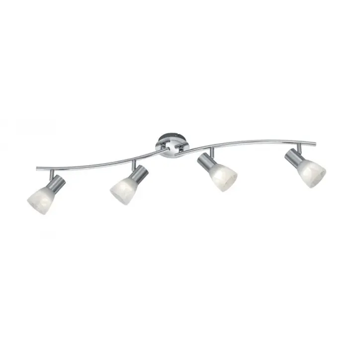 Trio LEVISTO Plafond spot LED Nikkel mat, 4-lichts Favoriet