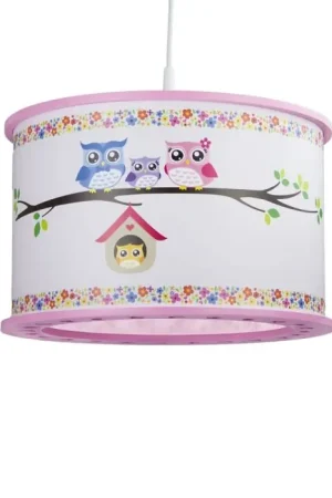 Finale Uitverkoop Elobra EULENFAMILIE Hanger Roze, 1-licht