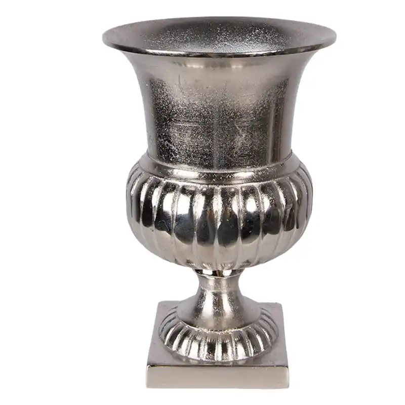Clayre & Eef Vaas Ø 20x29 cm Zilverkleurig Aluminium Superprijs