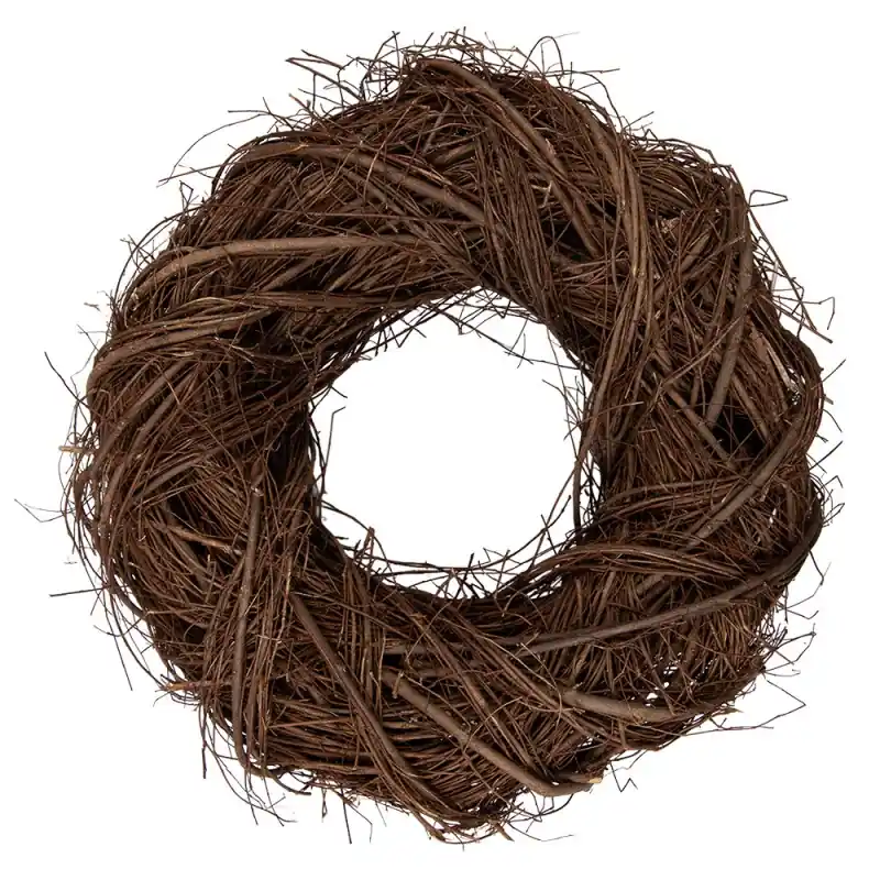 Clayre & Eef Krans Ø 40x11 cm Bruin Rotan Direct Verzonden