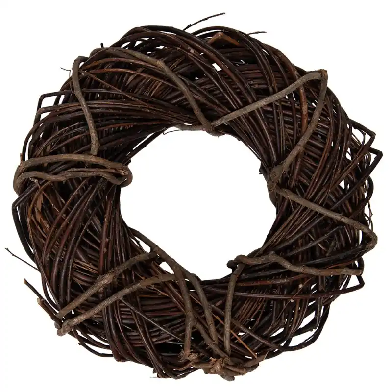 Populair Clayre & Eef Krans Ø 30x8 cm Bruin Rotan