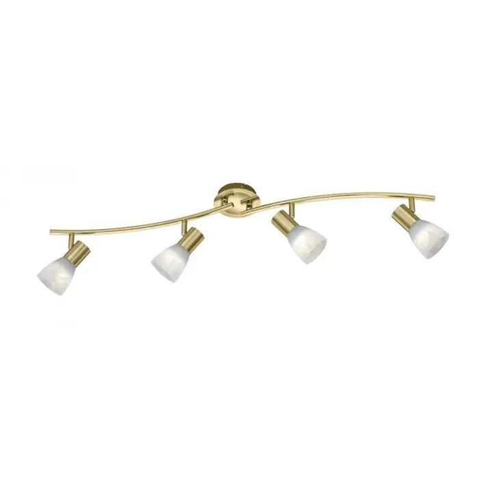 Trio LEVISTO Plafond spot LED Messing, 4-lichts Gratis Retour
