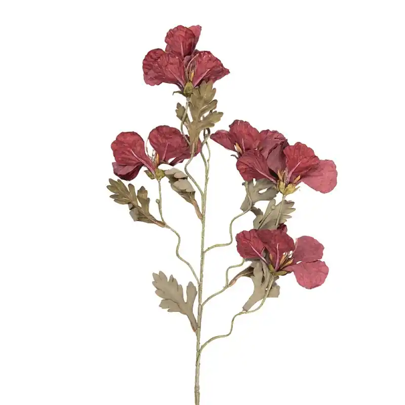 Weekendaanbieding Clayre & Eef Kunstbloem 82 cm Rood Kunststof