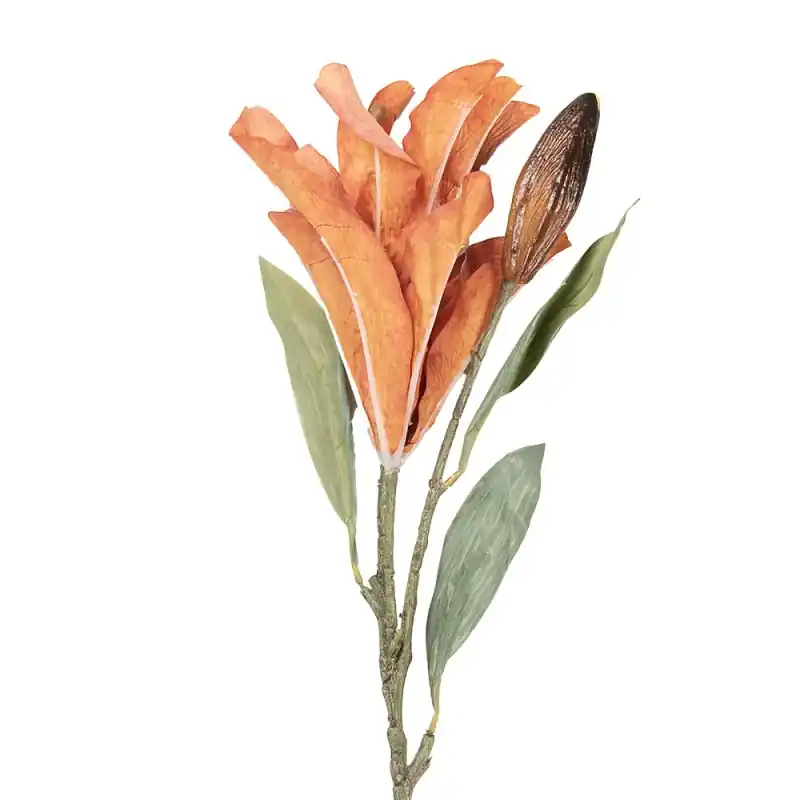 Tijdelijk Beschikbaar Clayre & Eef Kunstbloem 88 cm Oranje Kunststof