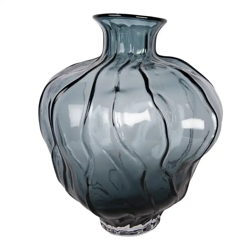 Meest Verkocht Clayre & Eef Vaas Ø 26x31 cm Blauw Glas