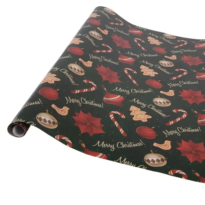Weekendaanbieding Clayre & Eef Inpakpapier 3 Rollen 50x75 cm Groen Papier