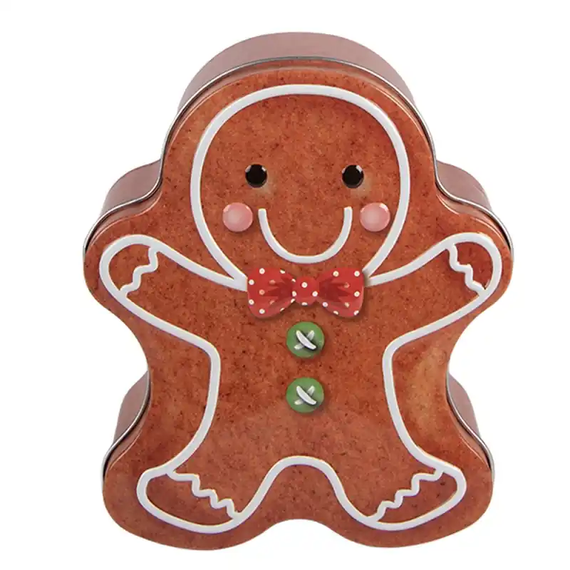 Clayre & Eef Bewaarblik 11x13x5 cm Bruin Metaal Laatste Kans