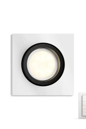 Philips Hue Ambiance White Milliskin Inbouwspot extensie Zilver, 1-licht, Afstandsbediening Must-Have