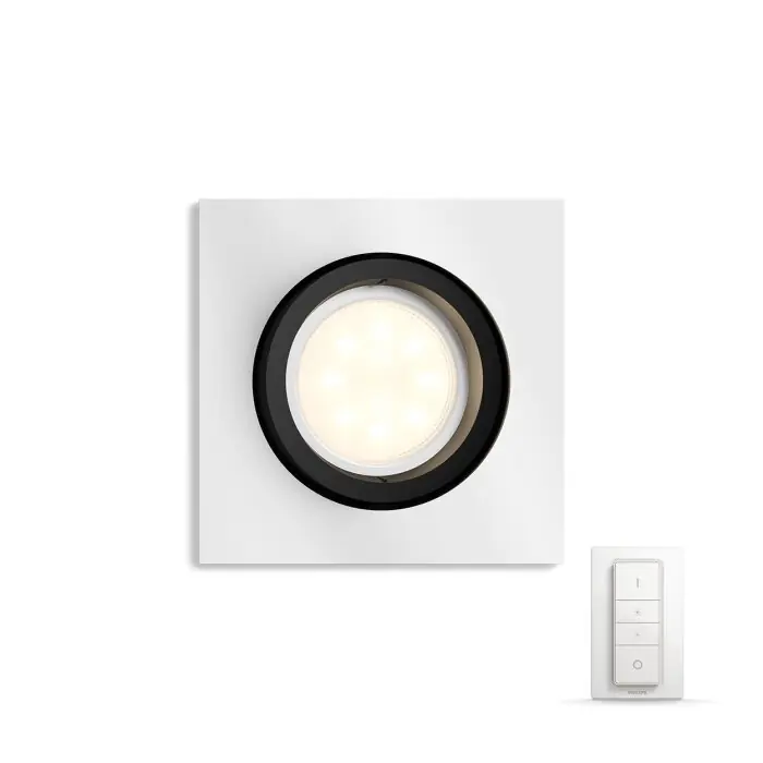 Philips Hue Ambiance White Milliskin Inbouwspot extensie Zilver, 1-licht, Afstandsbediening Must-Have