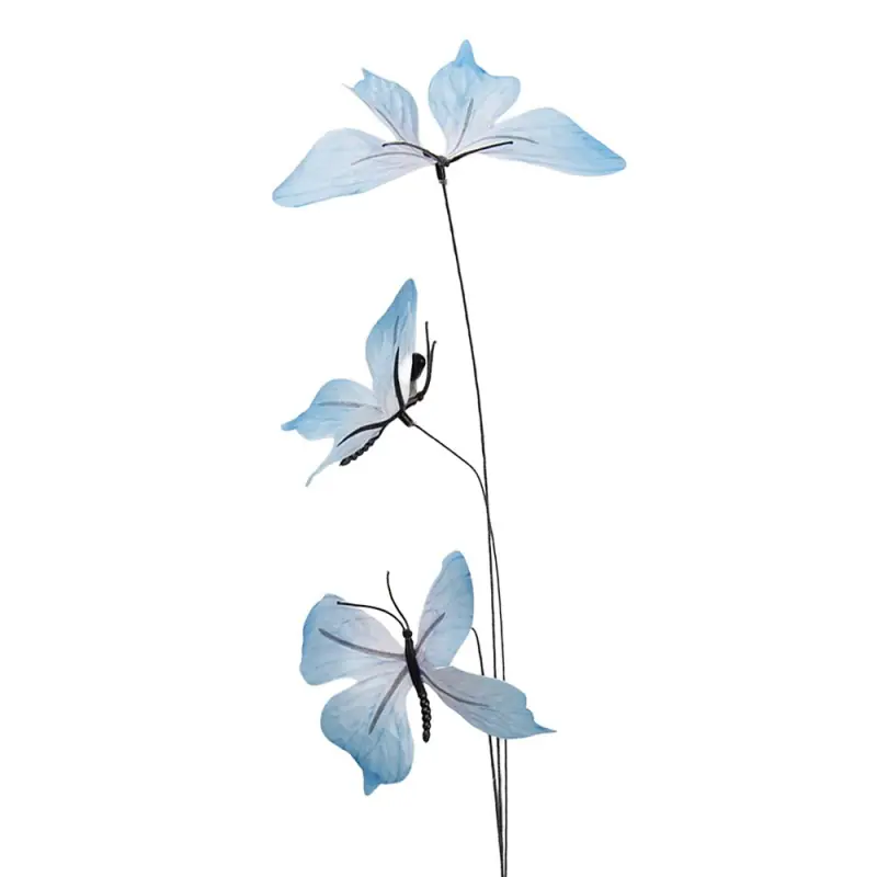 Meest Verkocht Clayre & Eef Decoratie Tak Vlinder 10x10x65 cm Blauw Textiel
