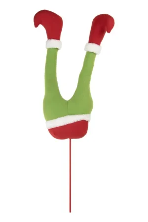 Weekendaanbieding Clayre & Eef Kerstdecoratie Elfenbenen 20x10x80 cm Groen Hout
