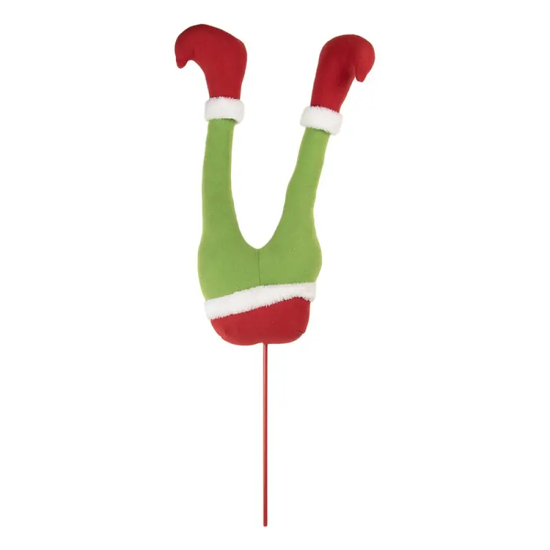 Weekendaanbieding Clayre & Eef Kerstdecoratie Elfenbenen 20x10x80 cm Groen Hout