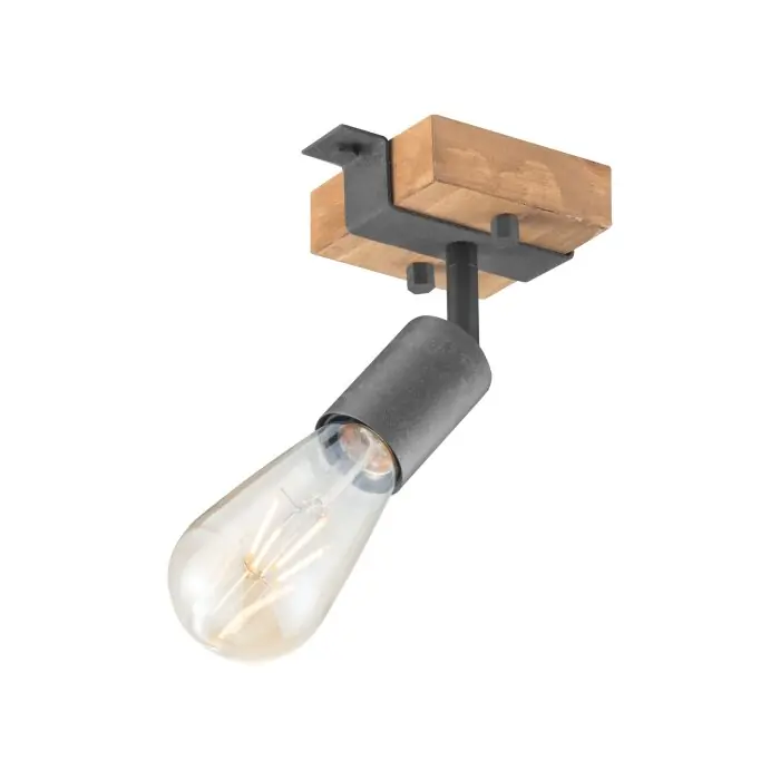 Leuchten-Direkt SLAT Muur en plafond verlichting Bruin, Hout donker, 1-licht Premium