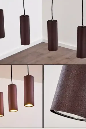 Zuoz Hanglamp Roest, 4-lichts Direct Beschikbaar