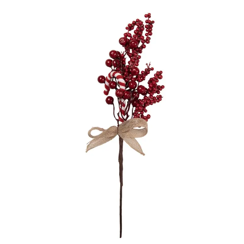 Goedkoop Clayre & Eef Kerstdecoratie 10x4x38 cm Rood Kunststof