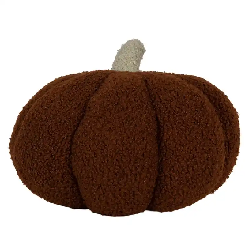 Clayre & Eef Decoratie Pompoen Ø 35x22 cm Bruin Polyester Fabrieksprijs