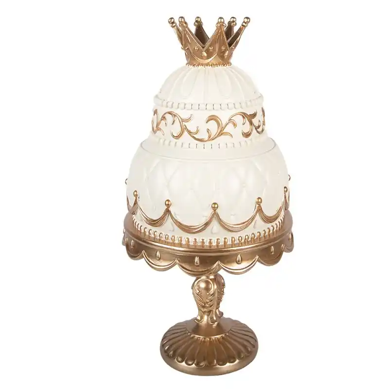 Clayre & Eef Decoratie Beeld Taart Ø 19x38 cm Beige Kunststof Bestseller