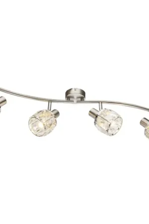 Snelle Levering Globo Kris Plafond straler Nikkel mat, 4-lichts