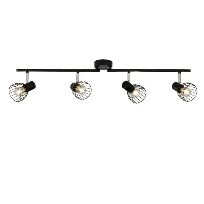 Korting Brilliant Blacky Plafondlamp Zwart, 4-lichts