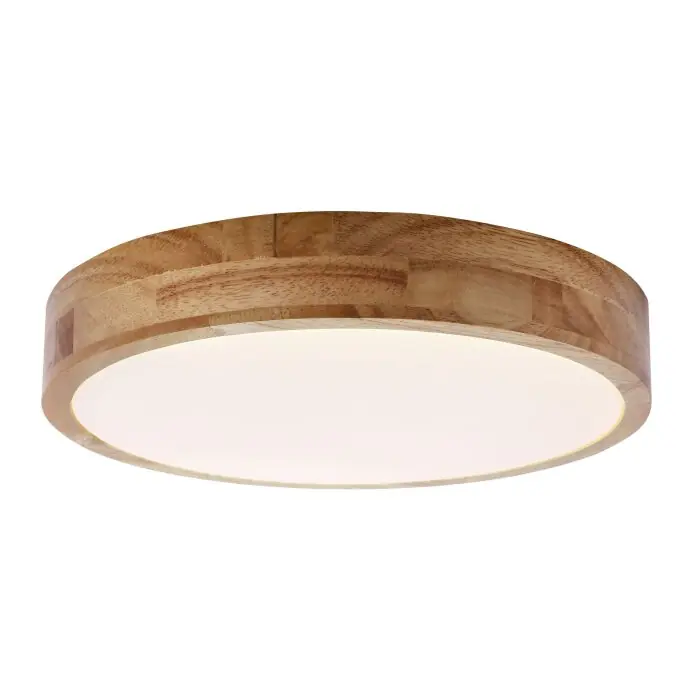 Uitverkoop Brilliant Slimline Plafondlamp LED Hout donker, Wit, 1-licht, Afstandsbediening