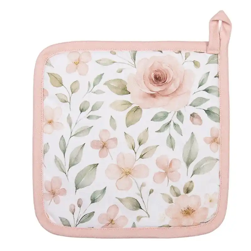 Clayre & Eef Pannenlap 20x20 cm Beige Katoen Dagaanbieding
