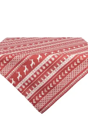 Aanbieding Clayre & Eef Tafelkleed 100x100 cm Rood Katoen Hert